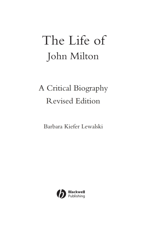 Cover image for book The Life of John Milton