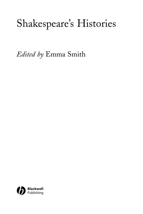 Cover image for book Shakespeare's Histories