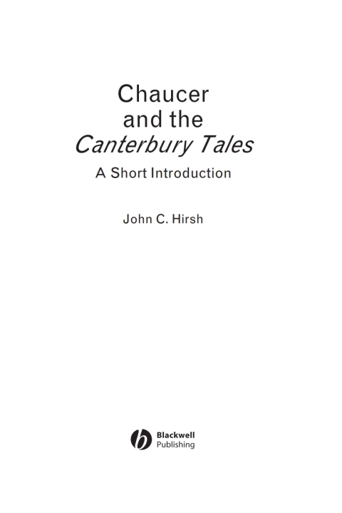 Cover image for book Chaucer and the Canterbury Tales