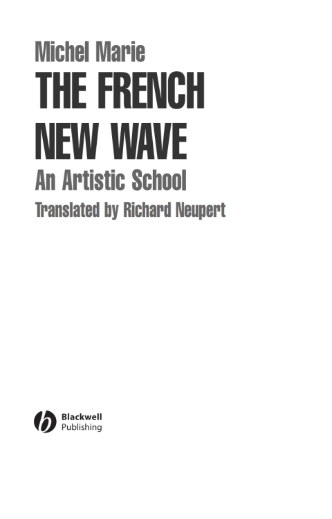 Cover image for book The French New Wave: An Artistic School