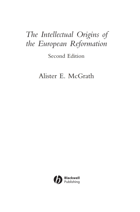 Cover image for book The Intellectual Origins of the European Reformation