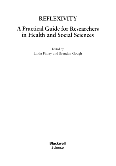 Cover image for book Reflexivity