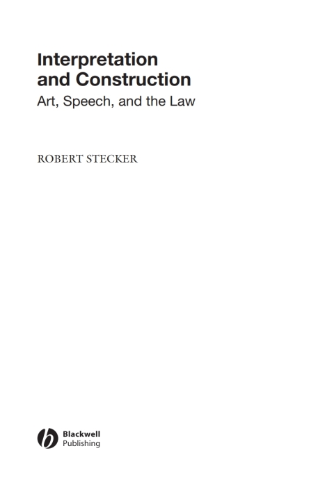 Cover image for book Interpretation and Construction