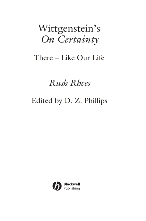Cover image for book Wittgenstein's On Certainty