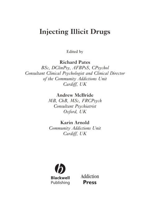 Cover image for book Injecting Illicit Drugs