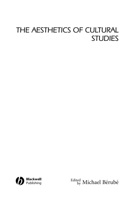 Cover image for book The Aesthetics of Cultural Studies