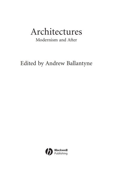 Cover image for book Architectures