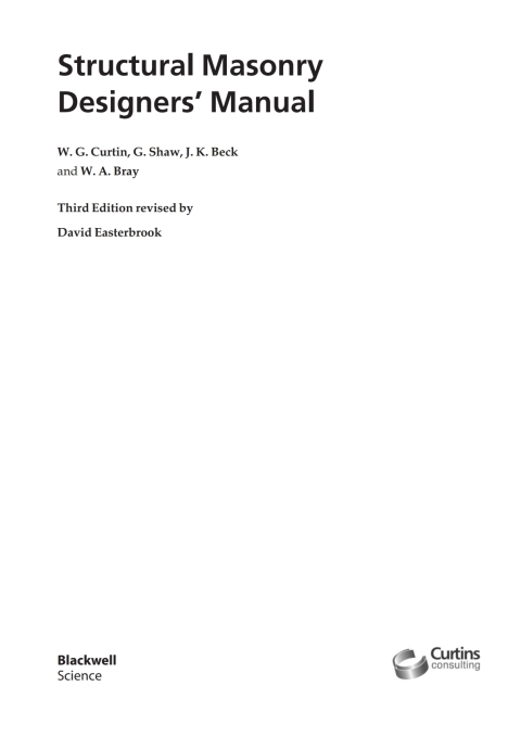 Structural Masonry Designers' Manual 