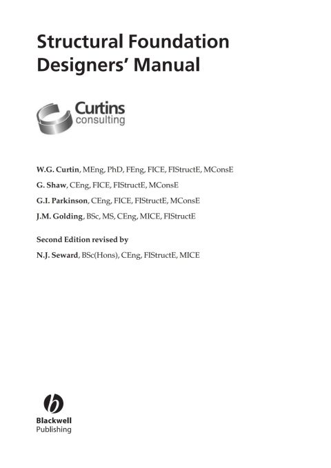 Cover image for book Structural Foundation Designers' Manual