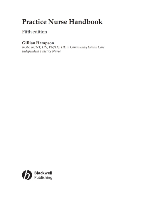 Cover image for book Practice Nurse Handbook