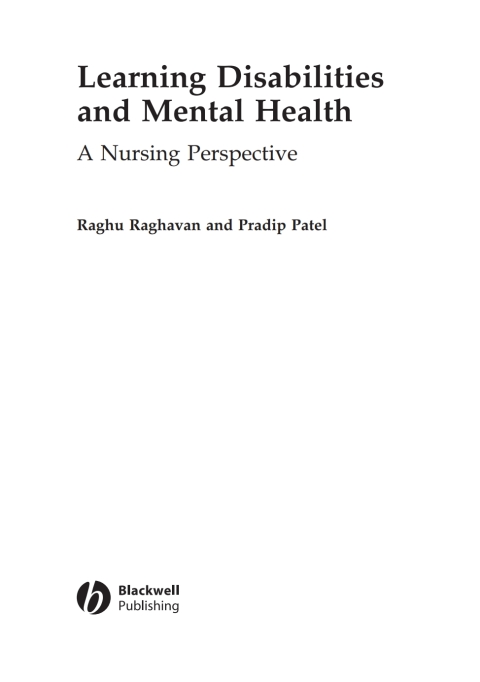 Cover image for book Learning Disabilities and Mental Health: A Nursing Perspective