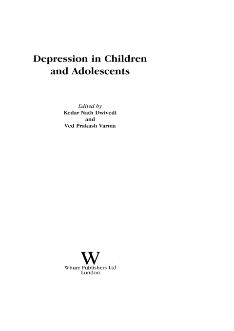 Cover image for book Depression in Children and Adolescents