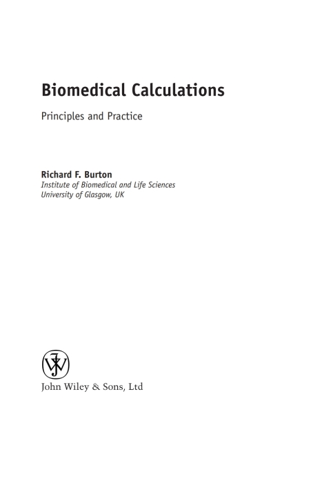 Cover image for book Biomedical Calculations