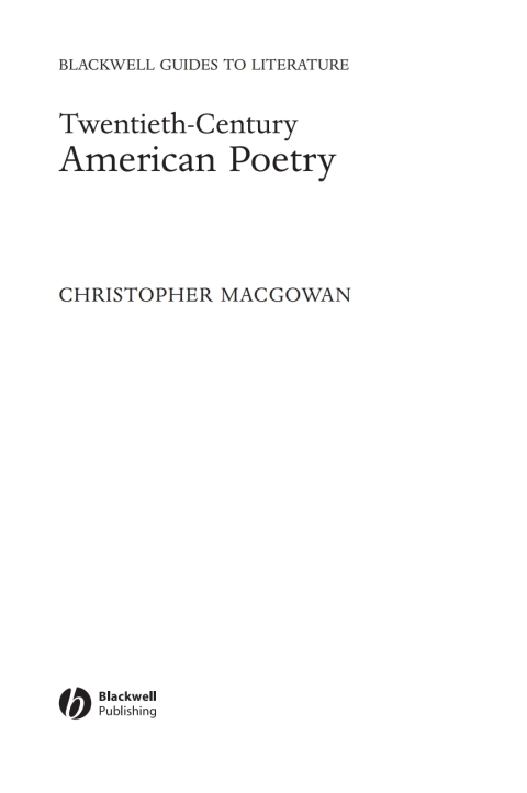 Cover image for book Twentieth-Century American Poetry