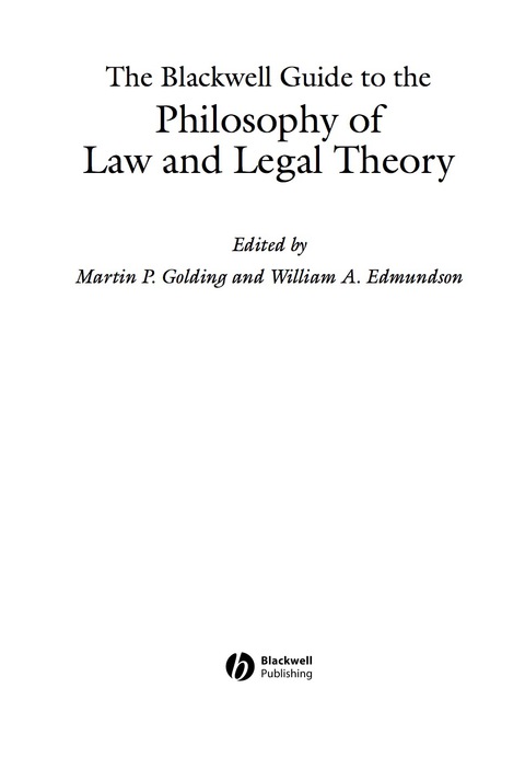 Cover image for book The Blackwell Guide to the Philosophy of Law and Legal Theory