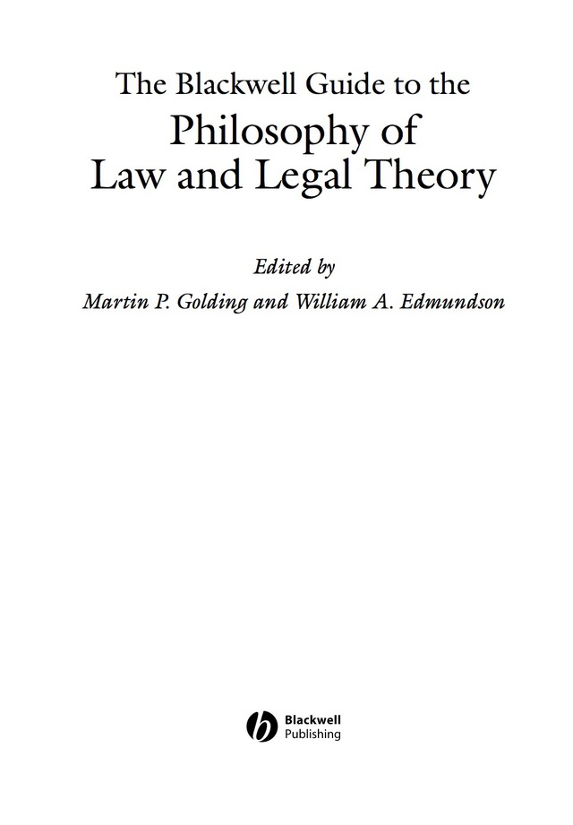 Blackwell Guide to the Philosophy of Law and Legal Theory
