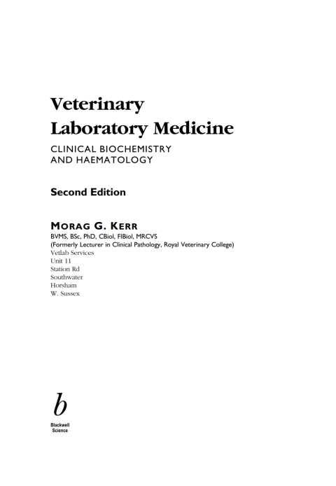 Cover image for book Veterinary Laboratory Medicine