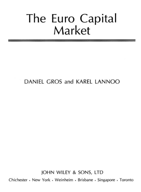 Cover image for book The Euro Capital Market