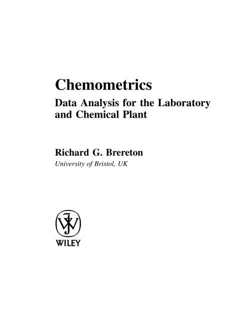 Cover image for book Chemometrics