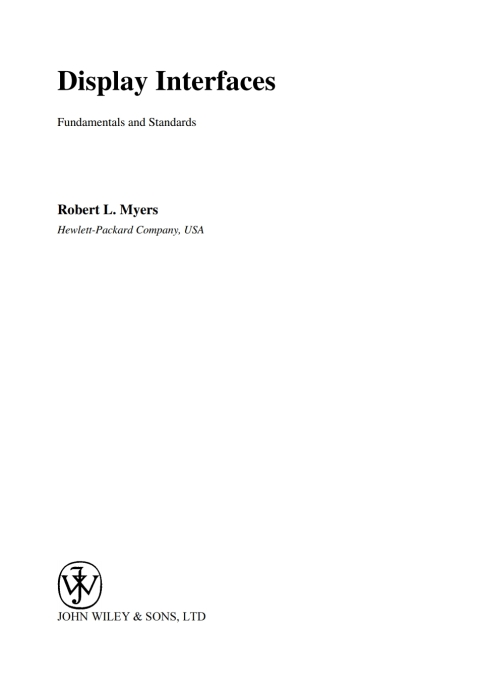 Cover image for book Display Interfaces