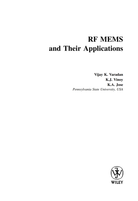 Cover image for book RF MEMS and Their Applications