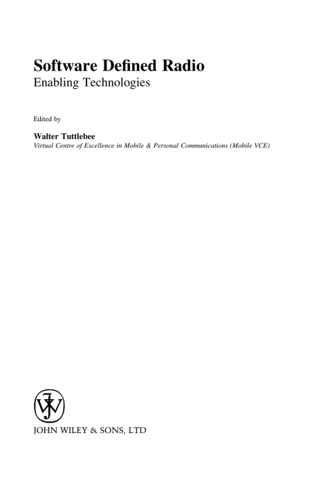 Cover image for book Software Defined Radio