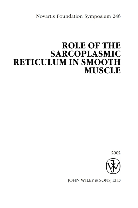 Role of the Sarcoplasmic Reticulum in Smooth Muscle 