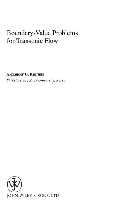 Cover image for book Boundary Value Problems for Transonic Flow