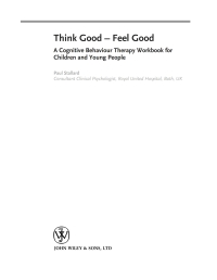 Cover image: Think Good - Feel Good 1st edition 9780470842904