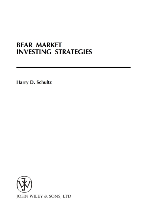 Cover image for book Bear Market Investing Strategies