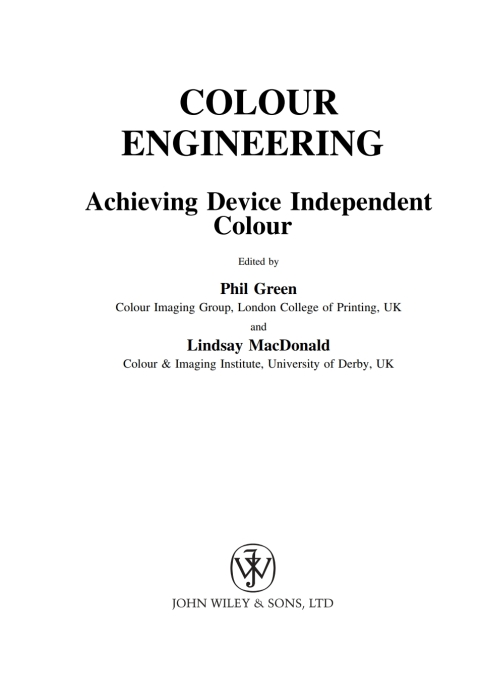 Cover image for book Colour Engineering
