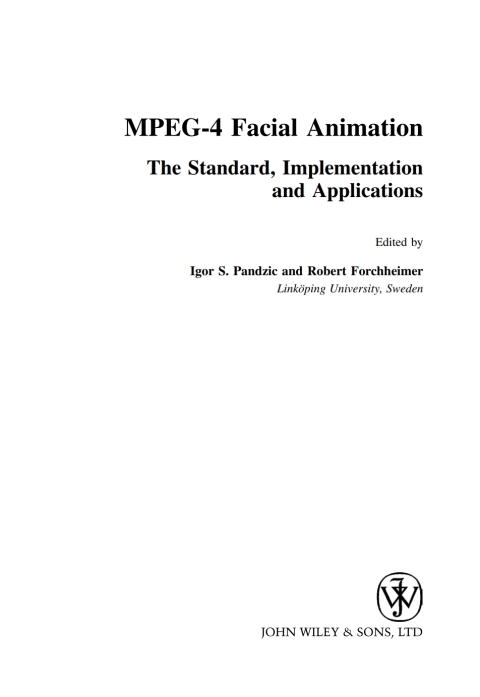Cover image for book MPEG-4 Facial Animation