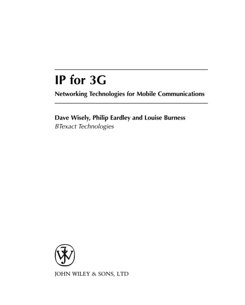 Cover image for book IP for 3G