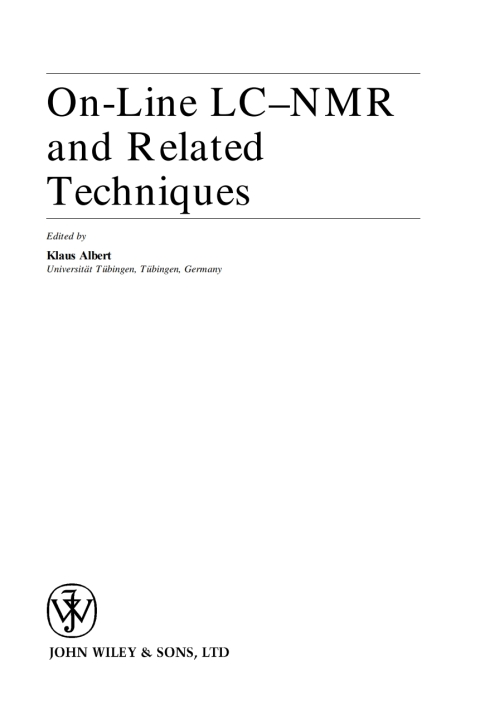 Cover image for book On-line LC-NMR and Related Techniques
