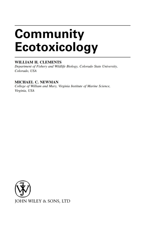 Community Ecotoxicology 