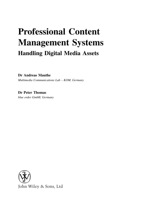 Cover image for book Professional Content Management Systems