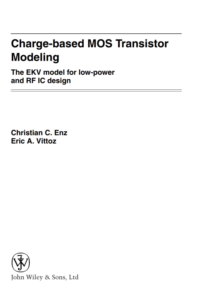 Charge-Based MOS Transistor Modeling