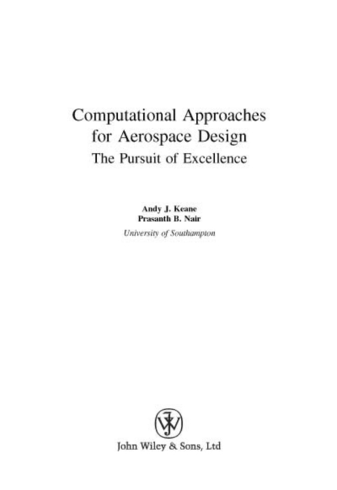 Cover image for book Computational Approaches for Aerospace Design
