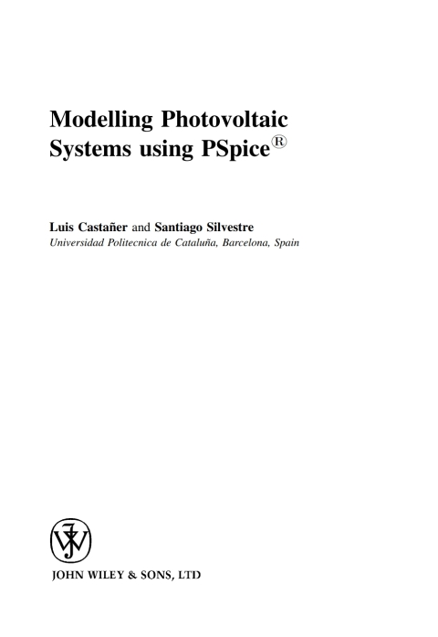 Cover image for book Modelling Photovoltaic Systems Using PSpice