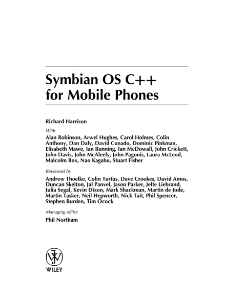 Cover image for book Symbian OS C++ for Mobile Phones