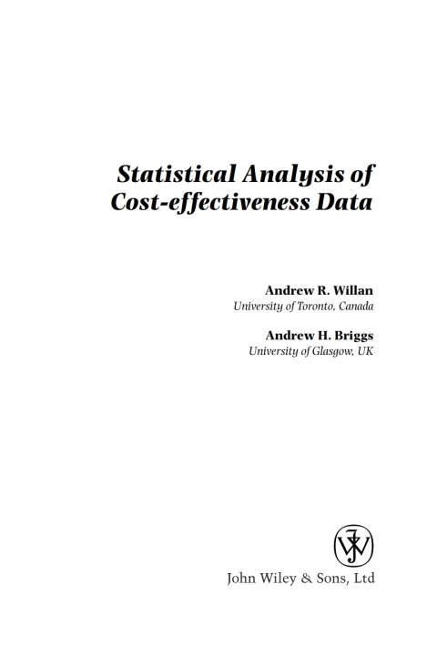 Cover image for book Statistical Analysis of Cost-Effectiveness Data