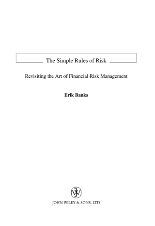 The Simple Rules of Risk