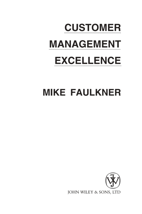 Cover image for book Customer Management Excellence