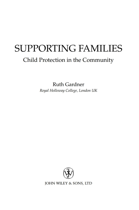 Cover image for book Supporting Families