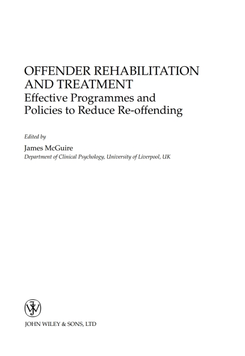 Cover image for book Offender Rehabilitation and Treatment