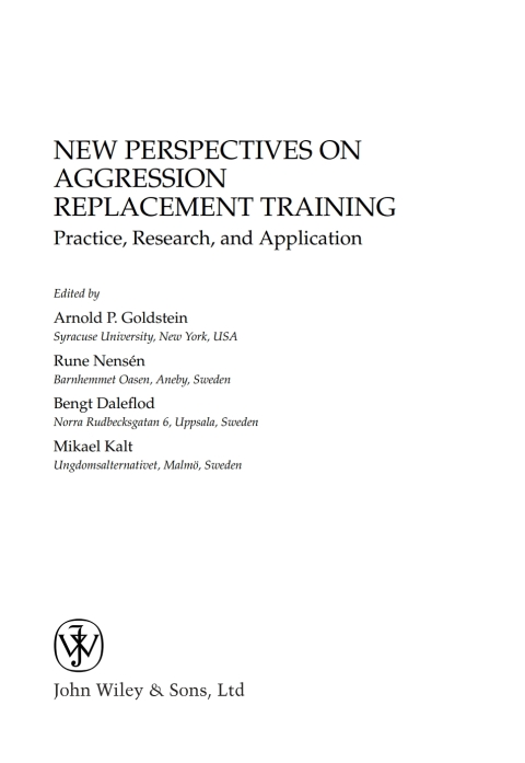 Cover image for book New Perspectives on Aggression Replacement Training