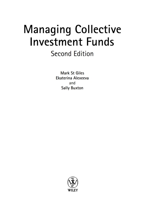 Cover image for book Managing Collective Investment Funds