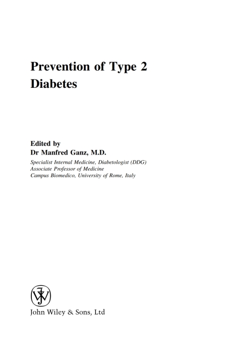 Cover image for book Prevention of Type 2 Diabetes