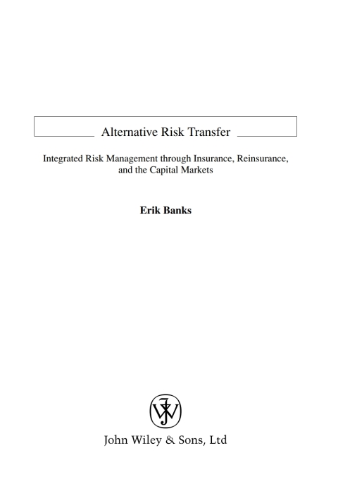 Cover image for book Alternative Risk Transfer