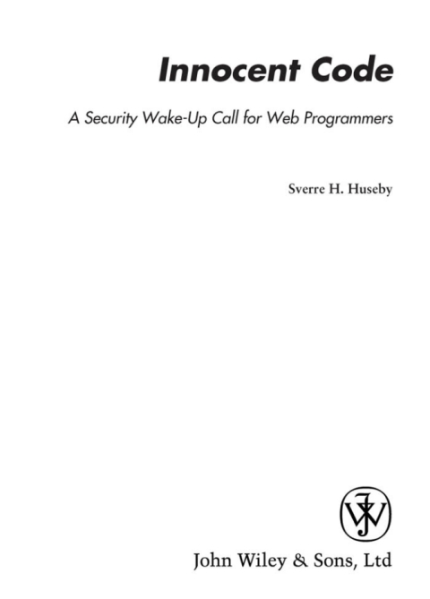 Cover image for book Innocent Code